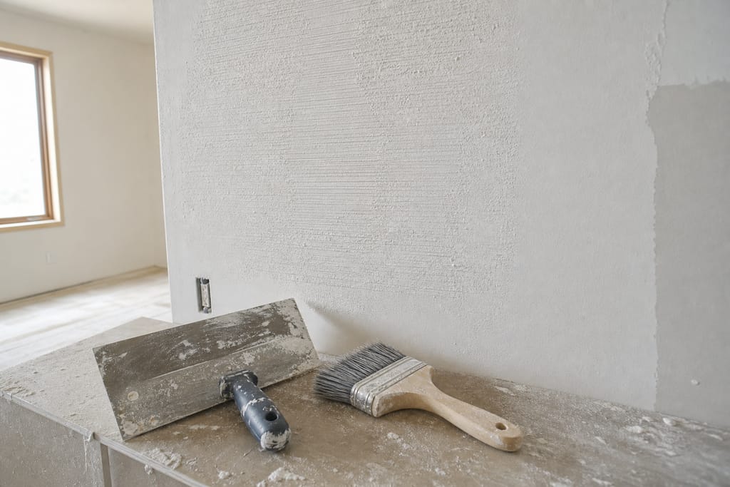 Trowel and brush hand tools photo